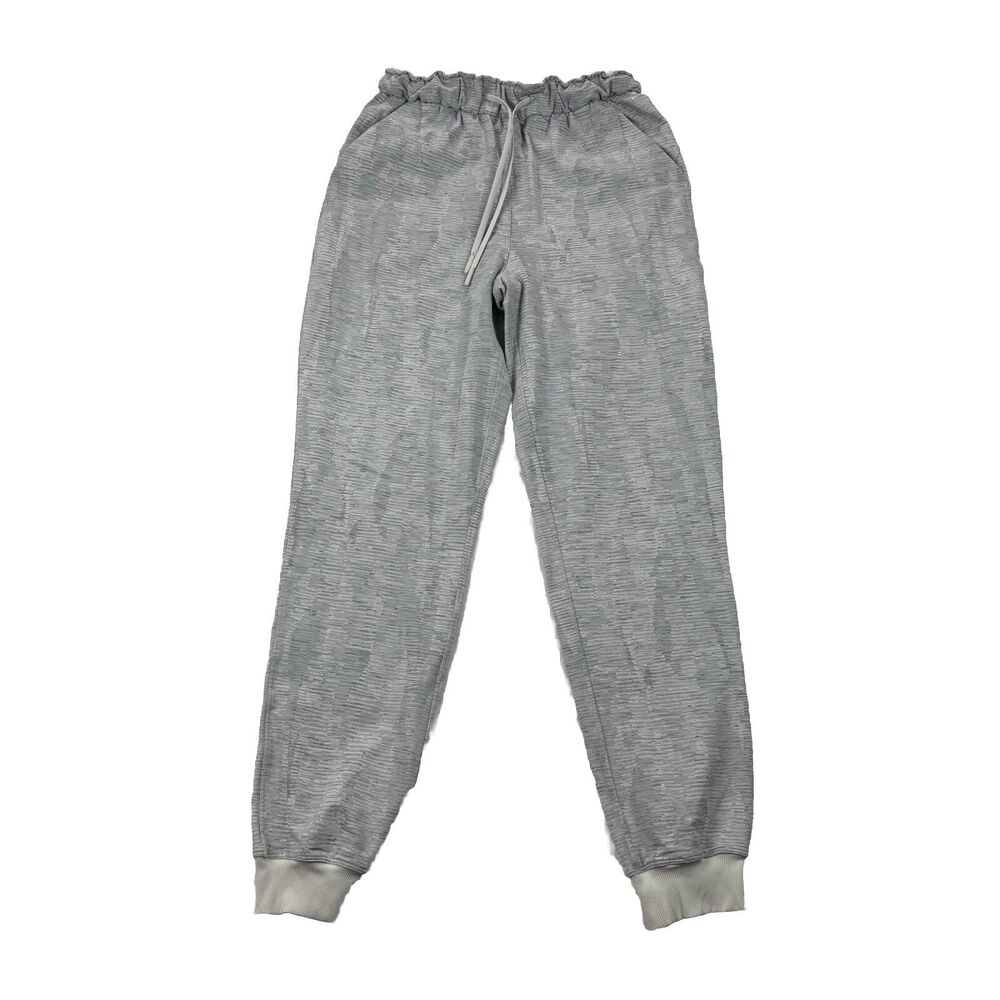 Lululemon On The Fly Johger Pants Womens 4 Heather Gray Pockets Drawstring